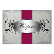 Cartão da resposta RSVP do casamento - cinza de ar Convite Personalizado