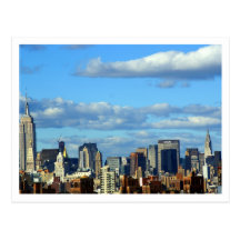 Cartão da skyline de New York Cartoes Postais