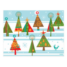 Cartão das árvores de Natal Cartoes Postais