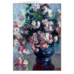 Cartão das belas artes dos crisântemos de Monet