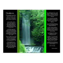 Cartão das cachoeiras dos DESIDERATA Cartão Postal