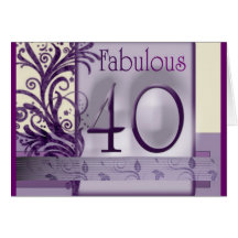 Cartão de aniversário 40 fabuloso
