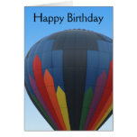 Cartão de aniversário do balão de ar quente