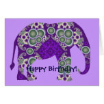 Cartão de aniversário do elefante
