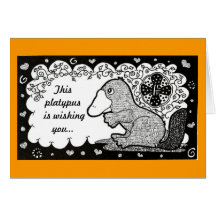 Cartão de aniversário Puro-o de Platypus
