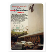 Cartão de Beirute do hotel do comodoro Cartão Postal
