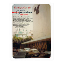 Cartão de Beirute do hotel do comodoro Cartões Postais