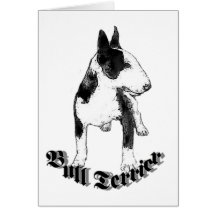 Cartão de bull terrier