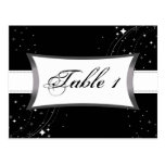 Cartão de casamento do número da mesa - noite estr cartoes postais