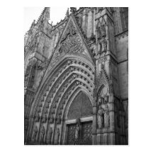 Cartão de Catedral do La (Barcelona, espanha) Cartões Postais