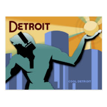 Cartão de Detroit Cartões Postais