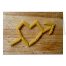 Cartão de dobramento do amor de Penne