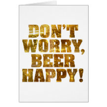 Cartão de dobramento feliz da cerveja