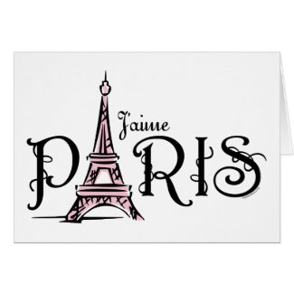 Cartão de J'aime Paris
