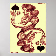 Cartão de jogo do vintage poster