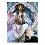 Cartão de Mucha:   Alphonse Mucha - Slavia Cartoes Postais