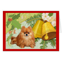 Cartão de Natal Bels de Pomeranian