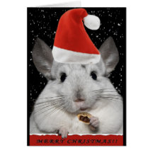 Cartão de Natal da chinchila