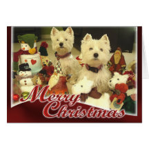 Cartão de Natal de Westie Toyland
