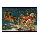 Cartão de Natal do Victorian - papai noel