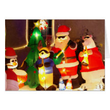 Cartão de Natal legal do papai noel