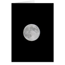 Cartão de nota completo do vazio da lua cheia