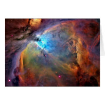 Cartão de nota do espaço da nebulosa de Orion