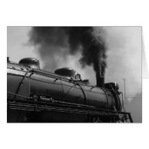 Cartão de nota do trem do vapor