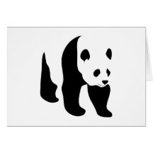 Cartão de nota vazio da panda
