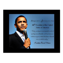 Cartão de Obama - 44o presidente Cartoes Postais