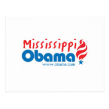 Cartão de Obama Mississippi Cartão Postal
