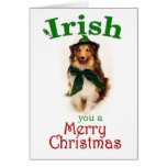 Cartão de Sheltie do irlandês