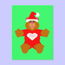 Cartão de SiggyBear do papai noel cartões postais