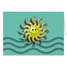 Cartão de sorriso do solstício de verão de Sun