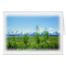 Cartão de Tetons do primavera