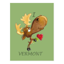 Cartão de Vermont dos corações de Kirby Cartao Postal