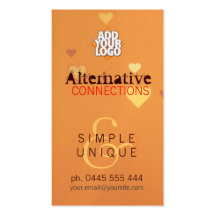 Cartão de visita alternativo simples do amor