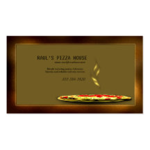 Cartão de visita da loja de pizza