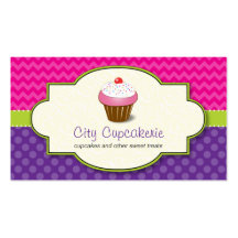 Cartão de visita da loja do cupcake