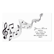 Cartão de visita da nota musical