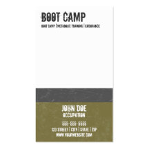 Cartão de visita de Boot Camp