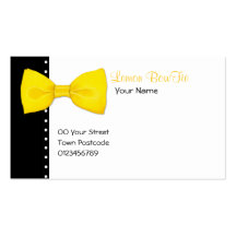 Cartão de visita de BowTie do limão