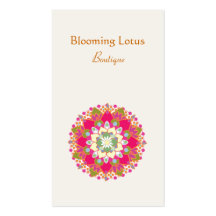 Cartão de visita de florescência da flor de Lotus