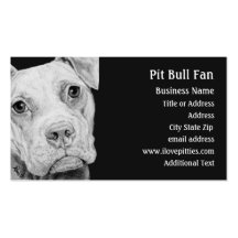 Cartão de visita de Terrier de pitbull (cinzento) 
