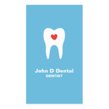 Cartão de visita dental azul do dentista do dente 