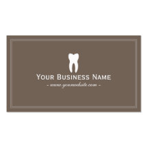 Cartão de visita dental liso simples de Brown