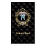 Cartão de visita dental preto real da clínica
