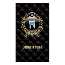 Cartão de visita dental preto real da clínica