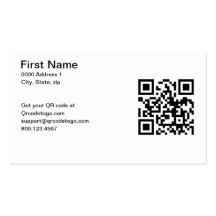 Cartão de visita do código de QR