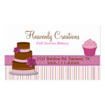 Cartão de visita do cupcake da padaria